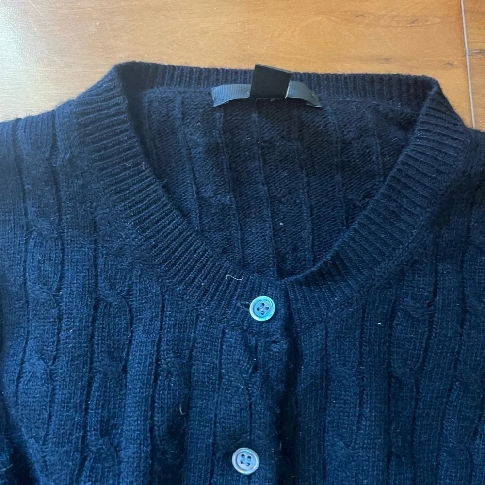 J.Crew Black Women’s Medium wool blend cardigan.