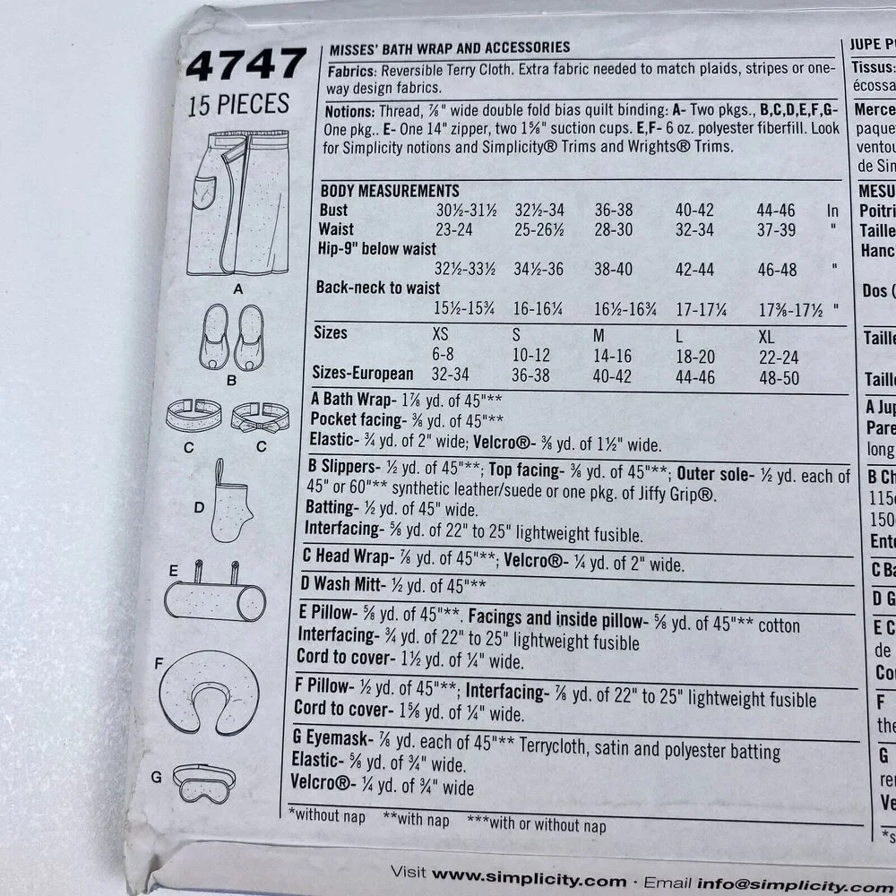 Simplicity 4747 sewing