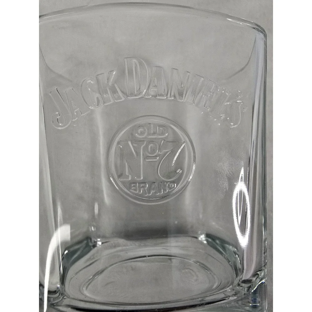 Jack Daniels Old‎ No 7 Brand Whiskey Barware Rocks Glass Tumbler Square