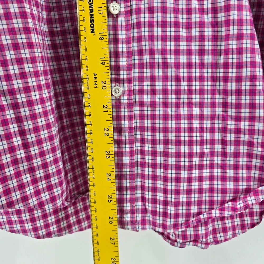Polo Ralph Lauren Button Down Mens 140s 2-Ply Check Pink Large