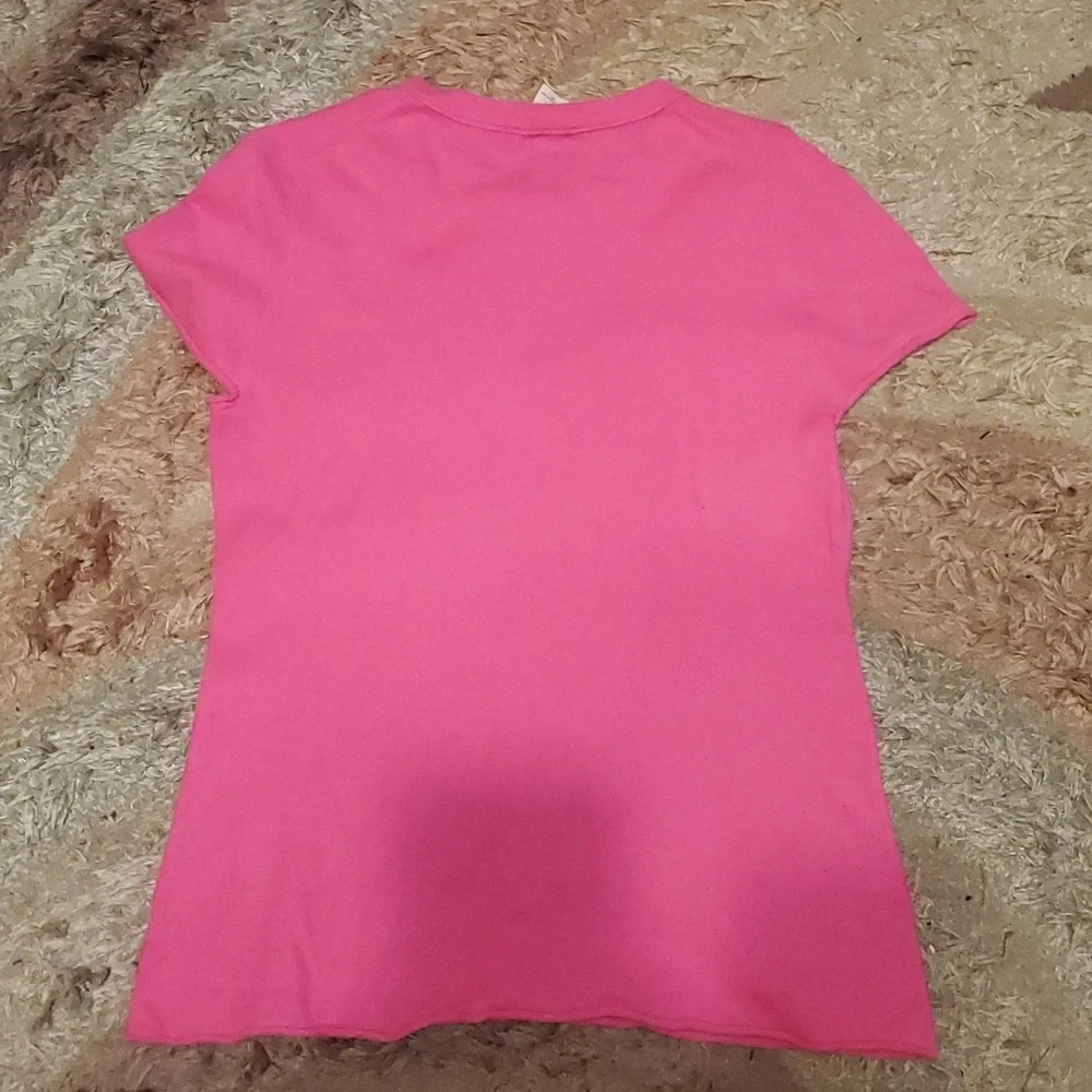 J. Crew Hot Pink Short-Sleeve Sweater
