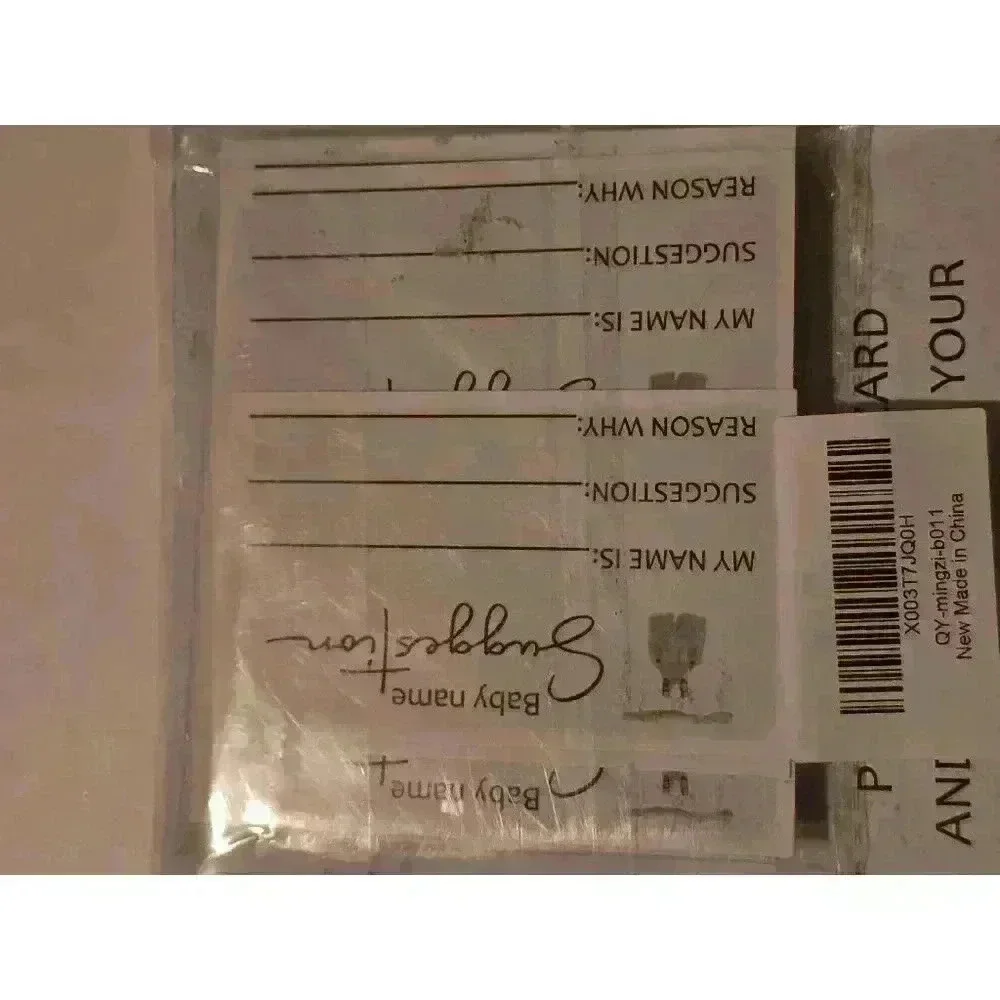 Unisex Unbranded Baby Name Suggestion‎ Cards White