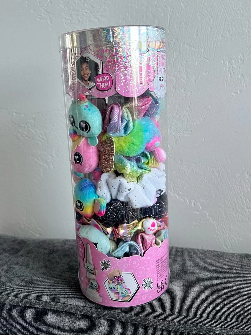NWT ScrunchMiez Shimmer Series 7 Pack Super Set With Unicorn Display Stand