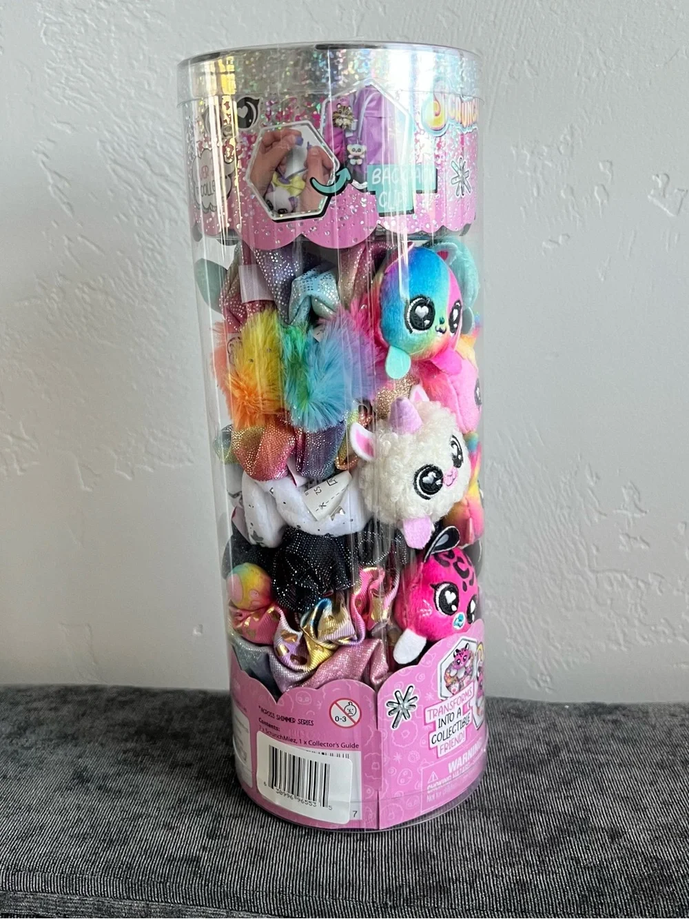 NWT ScrunchMiez Shimmer Series 7 Pack Super Set With Unicorn Display Stand
