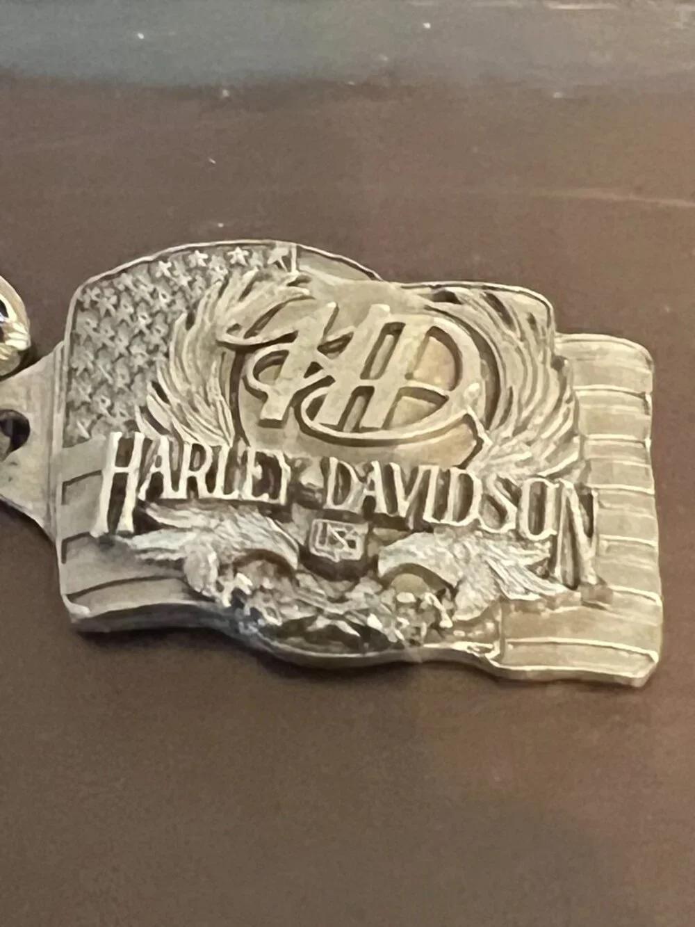 Pewter Harley Davidson Eagle Keychain (185)