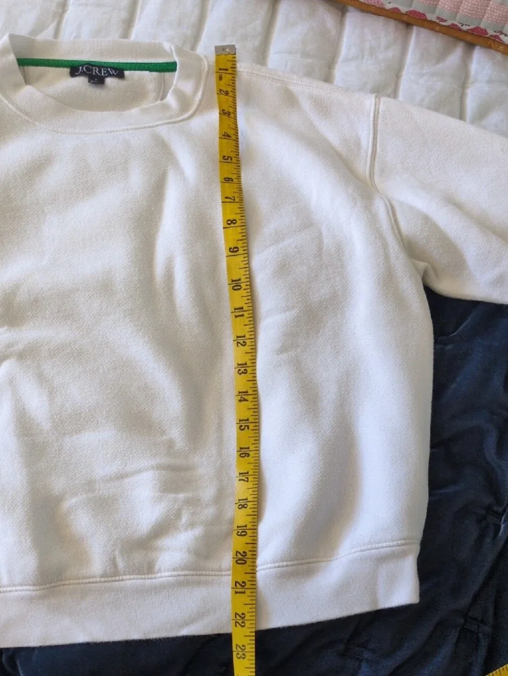 J. Crew White Crewneck Sweatshirt, Small