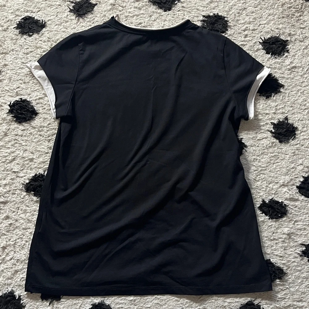 Amici by Baci size(look @ measurements) black and White Women's Top