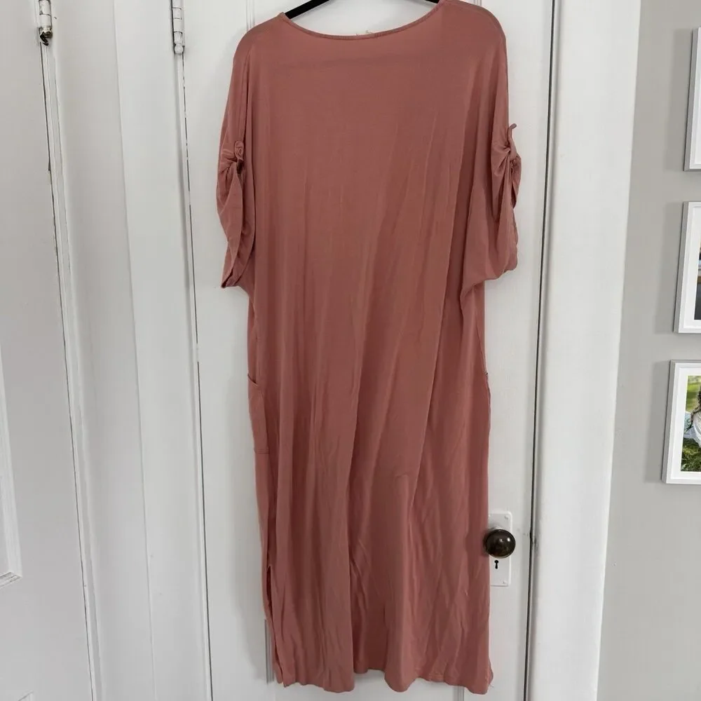 Kyte BABY Bamboo Lounge Dress Maternity Postpartum Nightgown Nursing Sz M