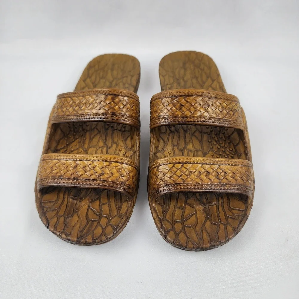 Pali Hawaii‎ Colored Jandal in Light Brown Mens Size 10 Made in Taiwan