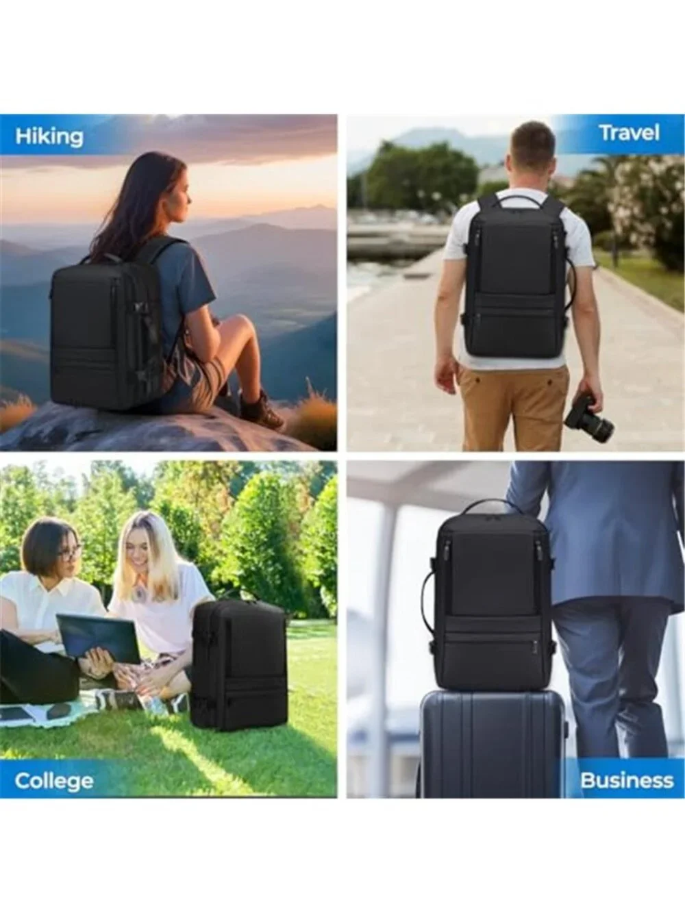 35L Carry On Travel Backpack Flight Approved Weekender Laptop Bag Men Women