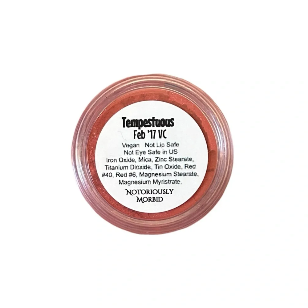 Notoriously Morbid Tempestuous Shimmer Blush Vegan Loose Powder Limited Edition