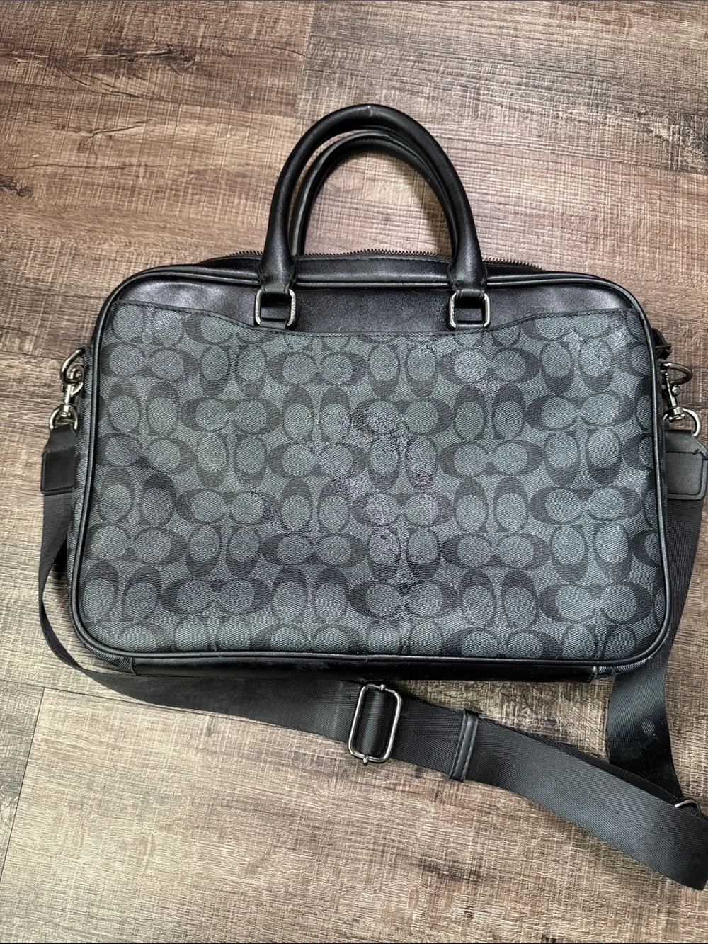 Coach briefcase signature