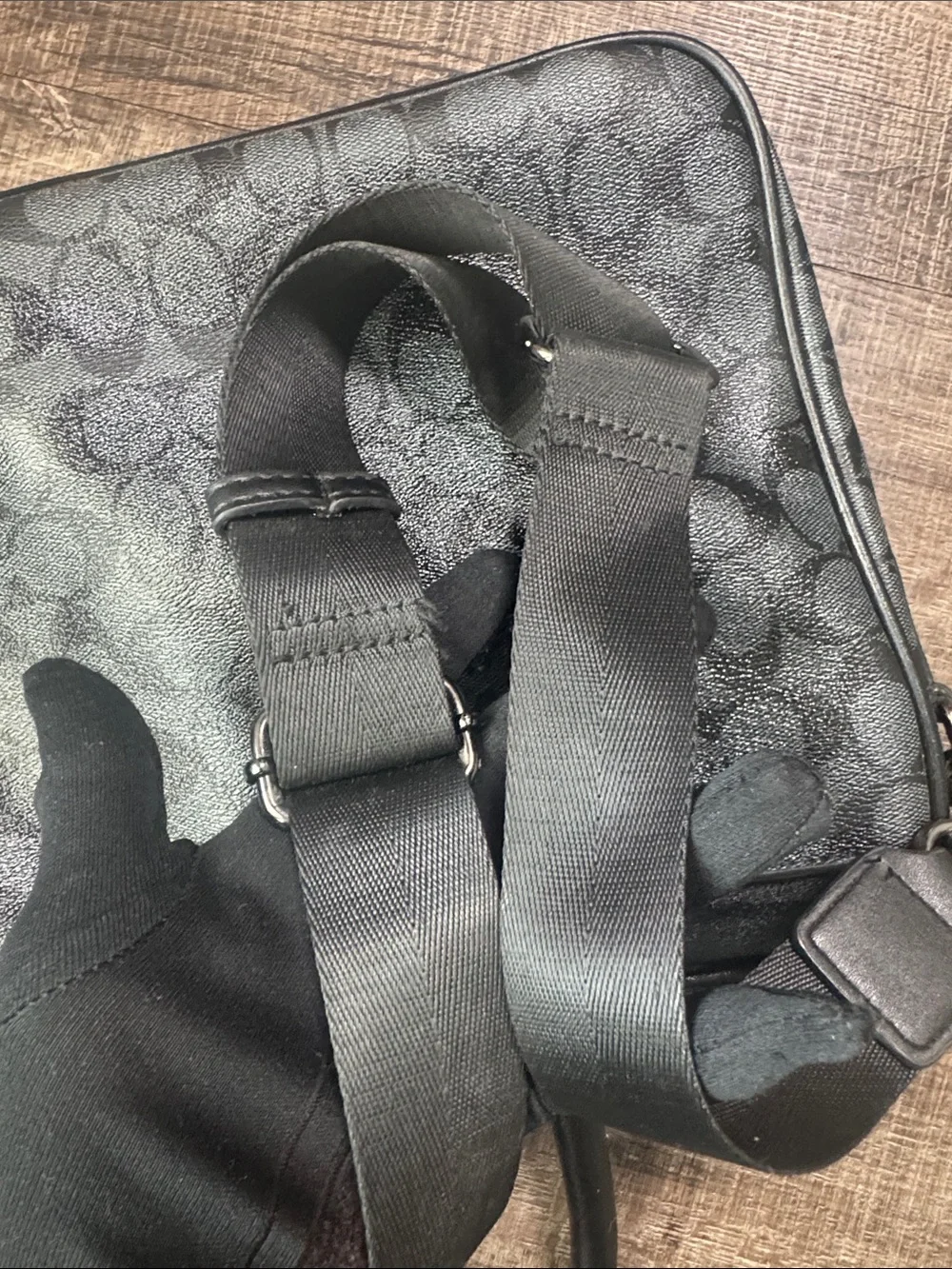 Coach briefcase signature