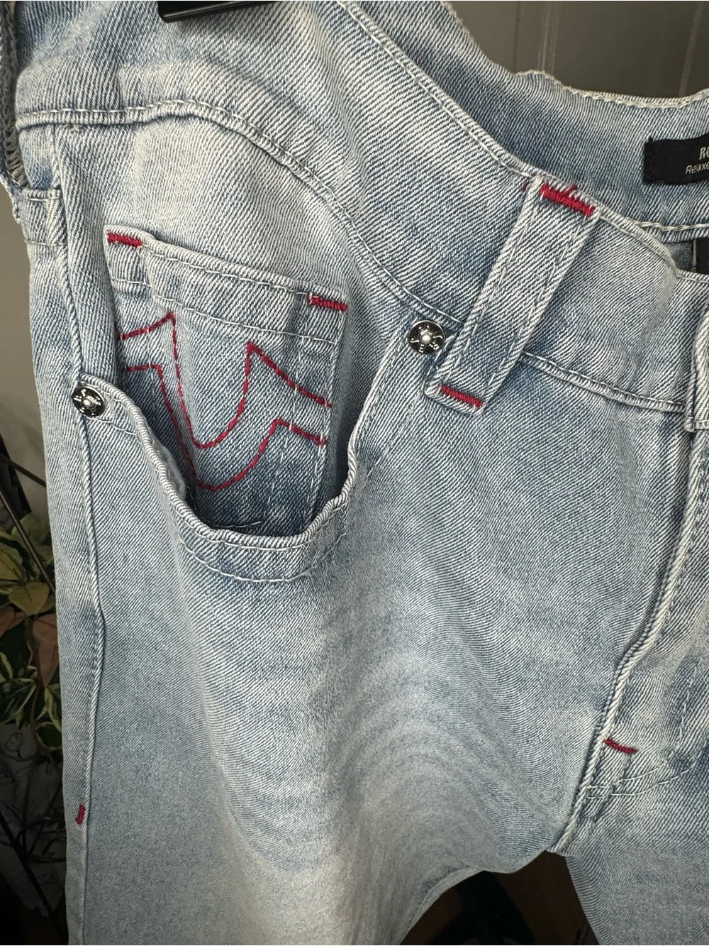 True Religion Light Wash Denim Shorts Rocco relaxed skinny Sz:38