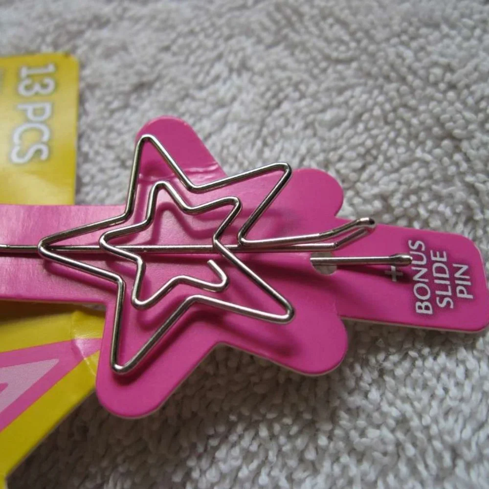 13 Goody Ouchless Star Style Pink Orange Hair Bands Variety Ribbon Elastics Pin