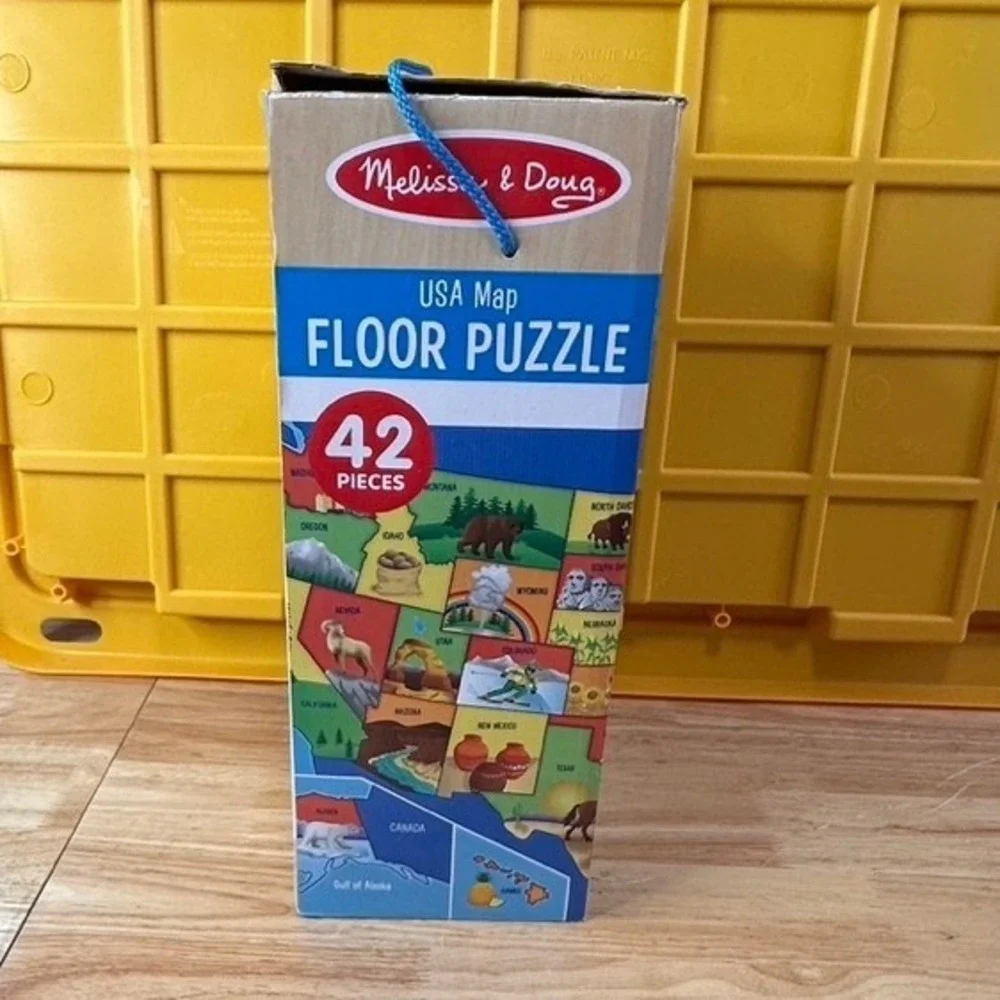 Melissa & Doug USA Map Floor Puzzle 42 Pieces Kids Geography Learning Toy 3+