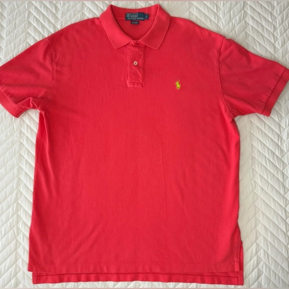 Polo Ralph Lauren men’s Pullover Knit Red Shirt Size L preowned great condition!
