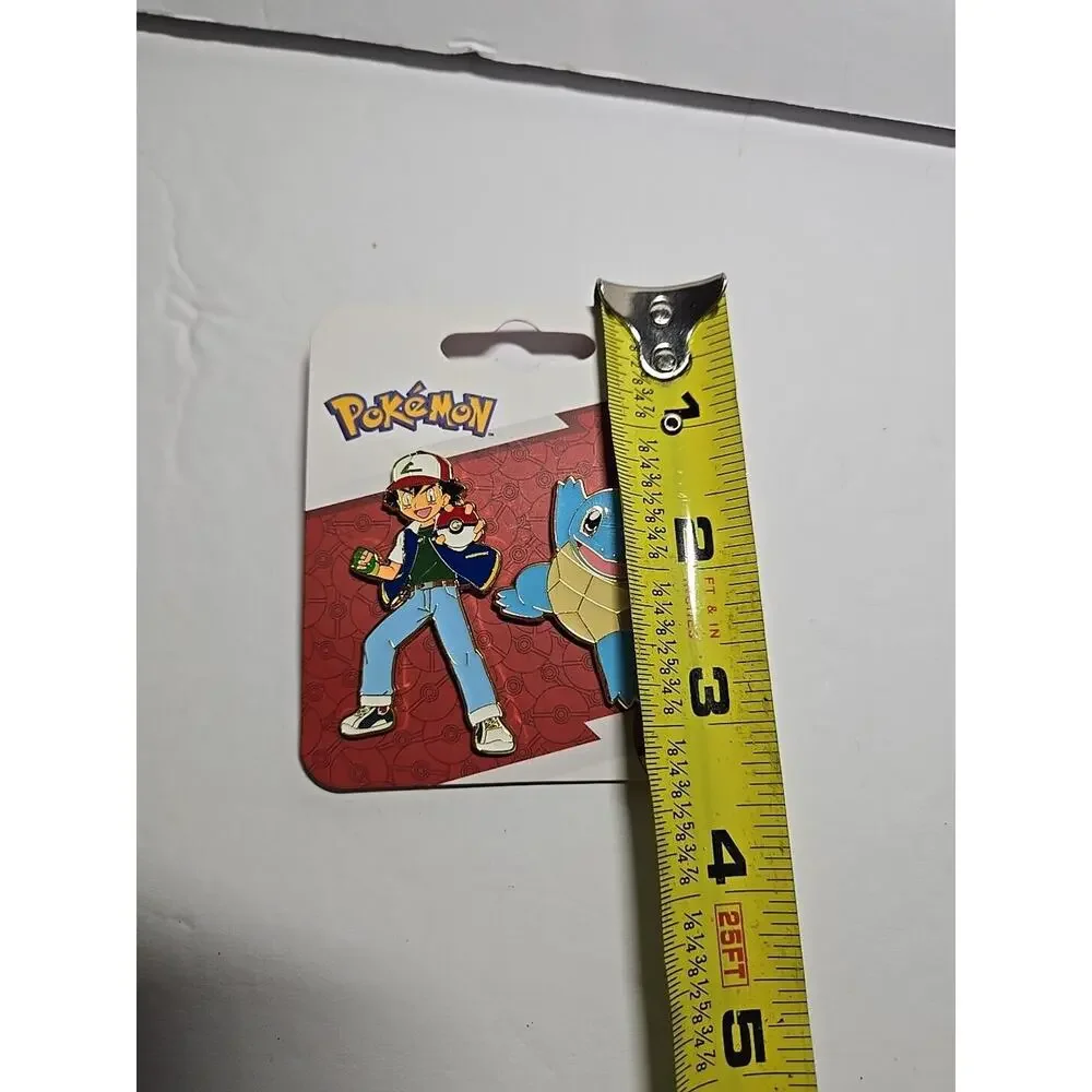 NEW ON CARD Pokemon Ash And Squirtle 2 Piece Metal Enamel Pin Set!