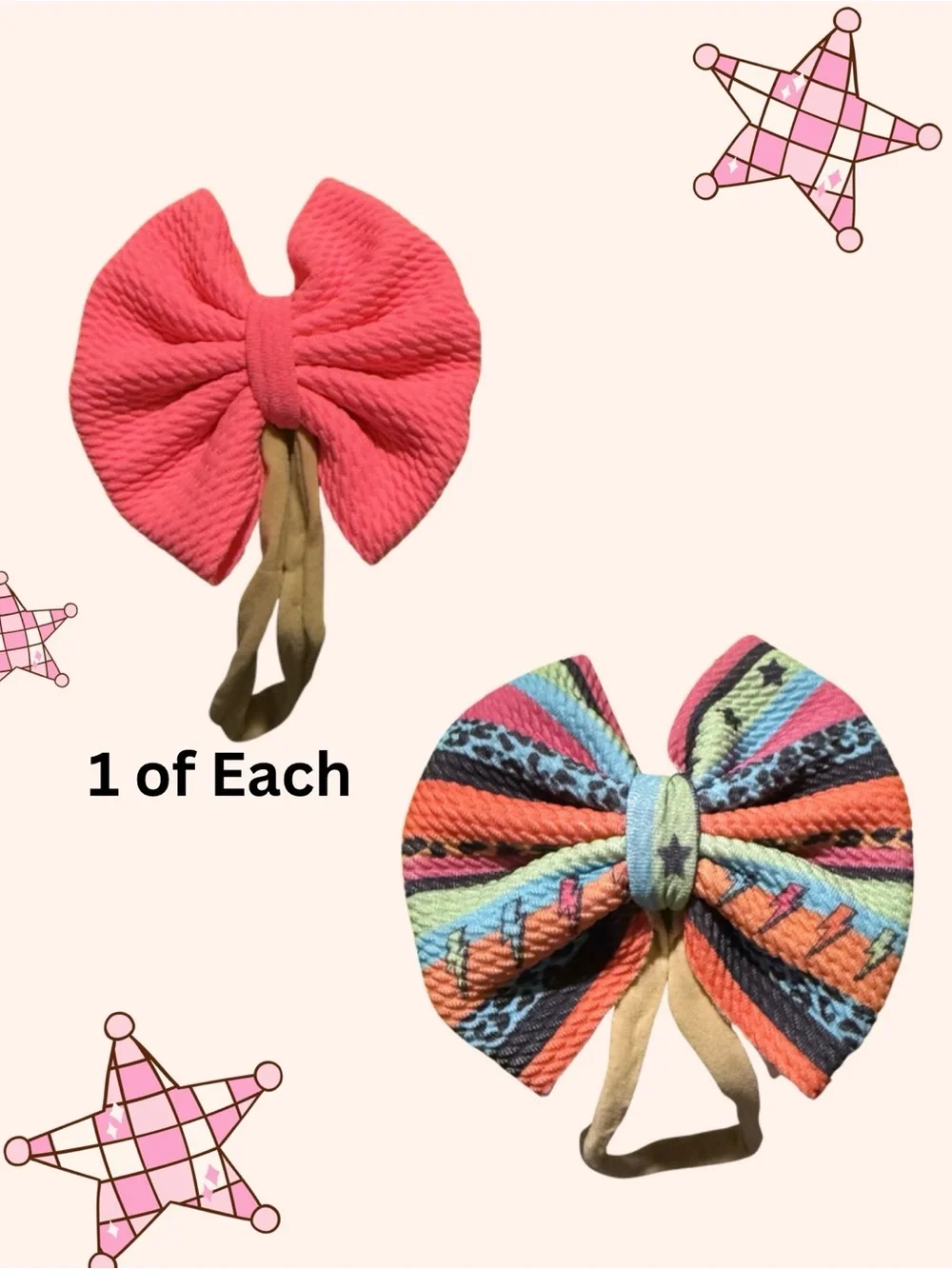 Kids Bow Headband Set - Pink & Multicolor