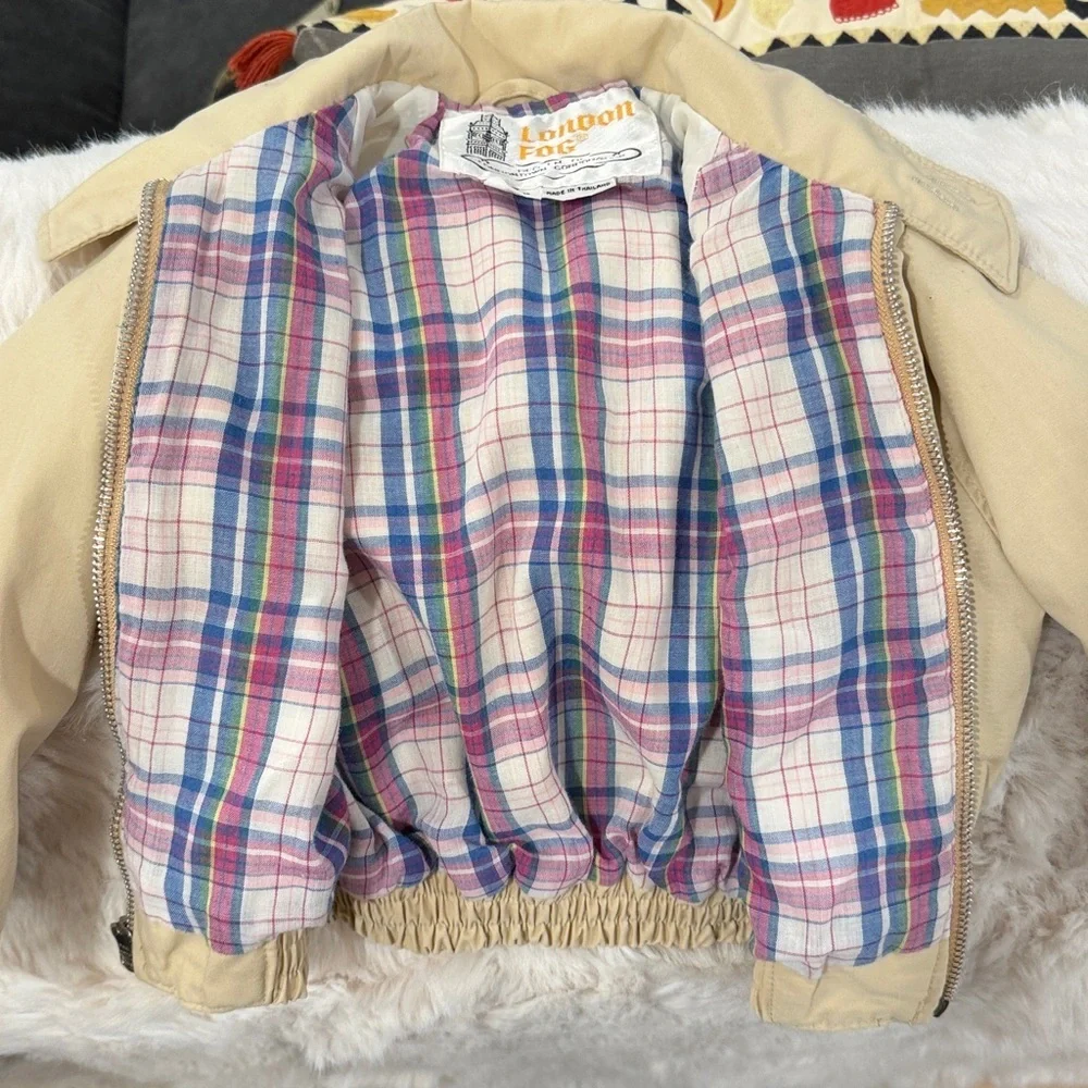 London Fog Tan Jacket – Toddler Size 3T Classic Zip Front Coat