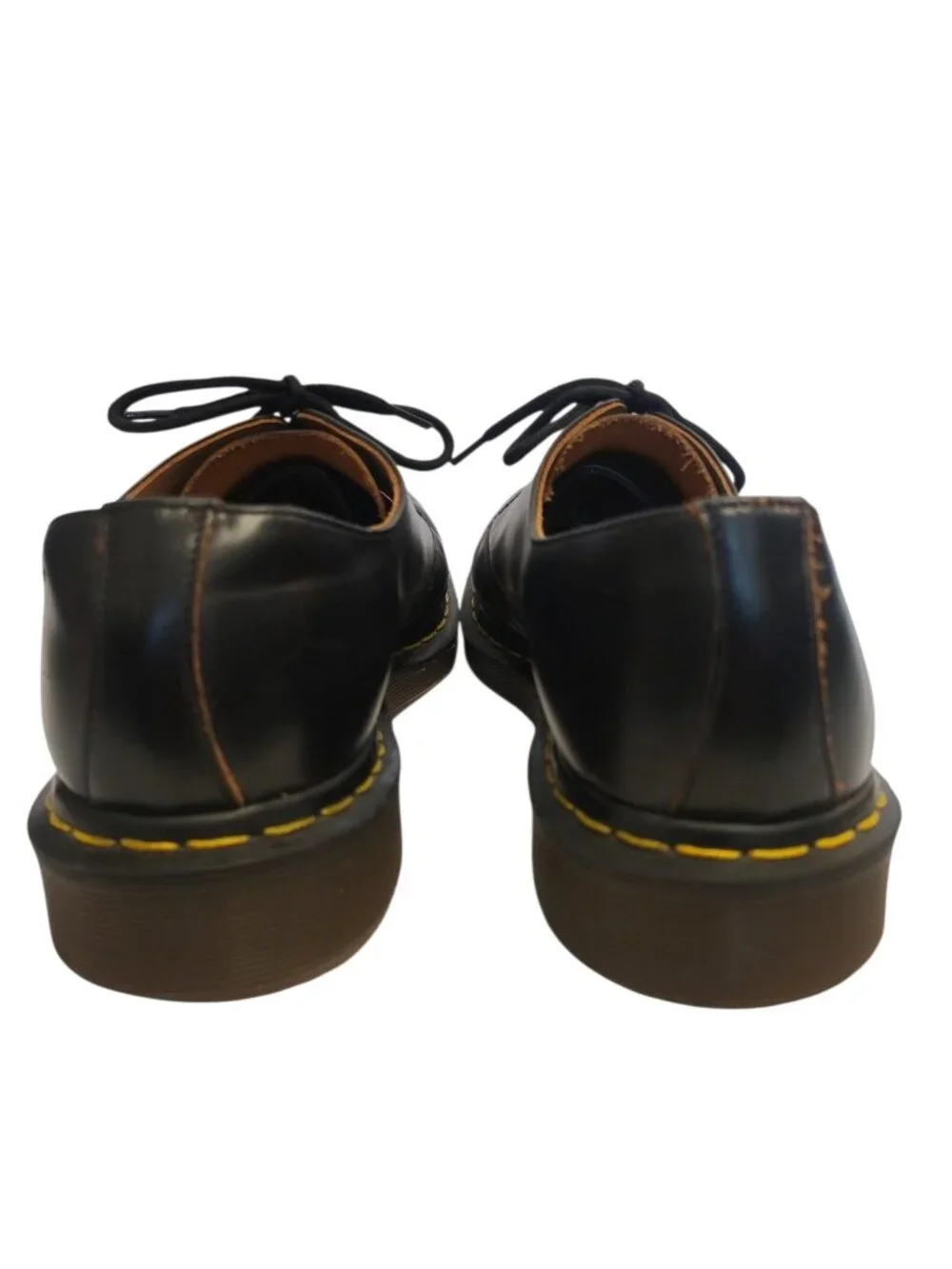 Vintage Dr. Martens 1461 Gibson Shoe Made In England Black Leather Oxford