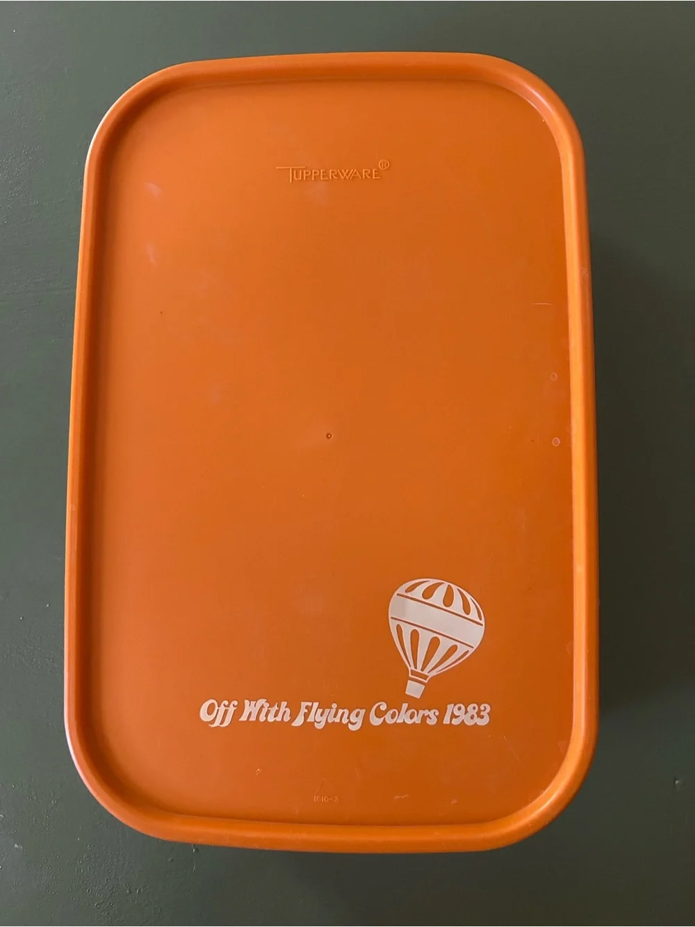 VTG Off With Flying Colors 1983 Tupperware Storage Container Collectors Item