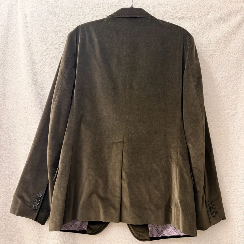 Vintage Dolce & Gabbana Men's Olive Blazer‎ | Cotton Suede | Size 44