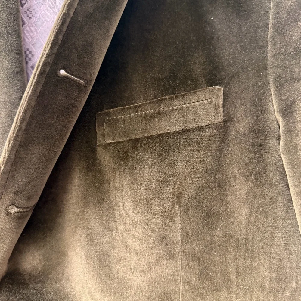 Vintage Dolce & Gabbana Men's Olive Blazer‎ | Cotton Suede | Size 44