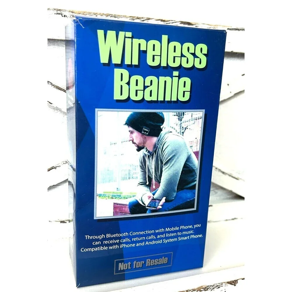 Bluetooth Wireless Beanie Hat Music Headphone Speaker Compatible iPhone Android