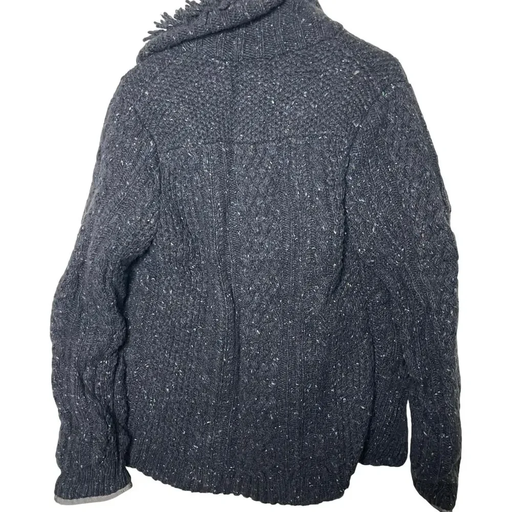Sacai men navy knitted wool over puffer jacket sz 3 US L