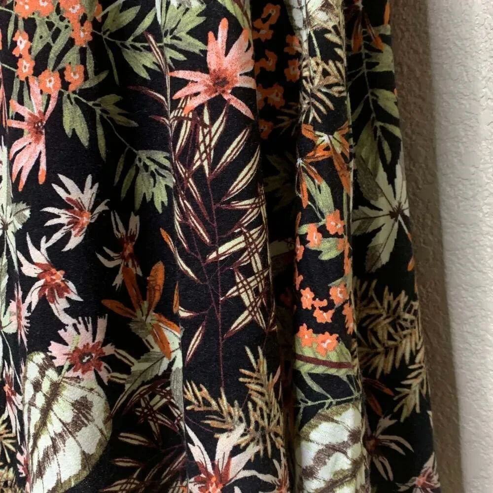 Dark tropical print dress Xhilaration