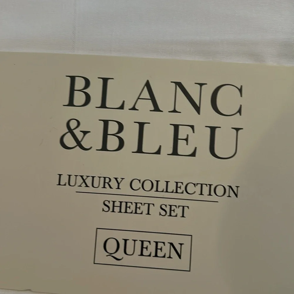 BLANC & BLEU Luxury Collection White Sheet Set - Queen NWT