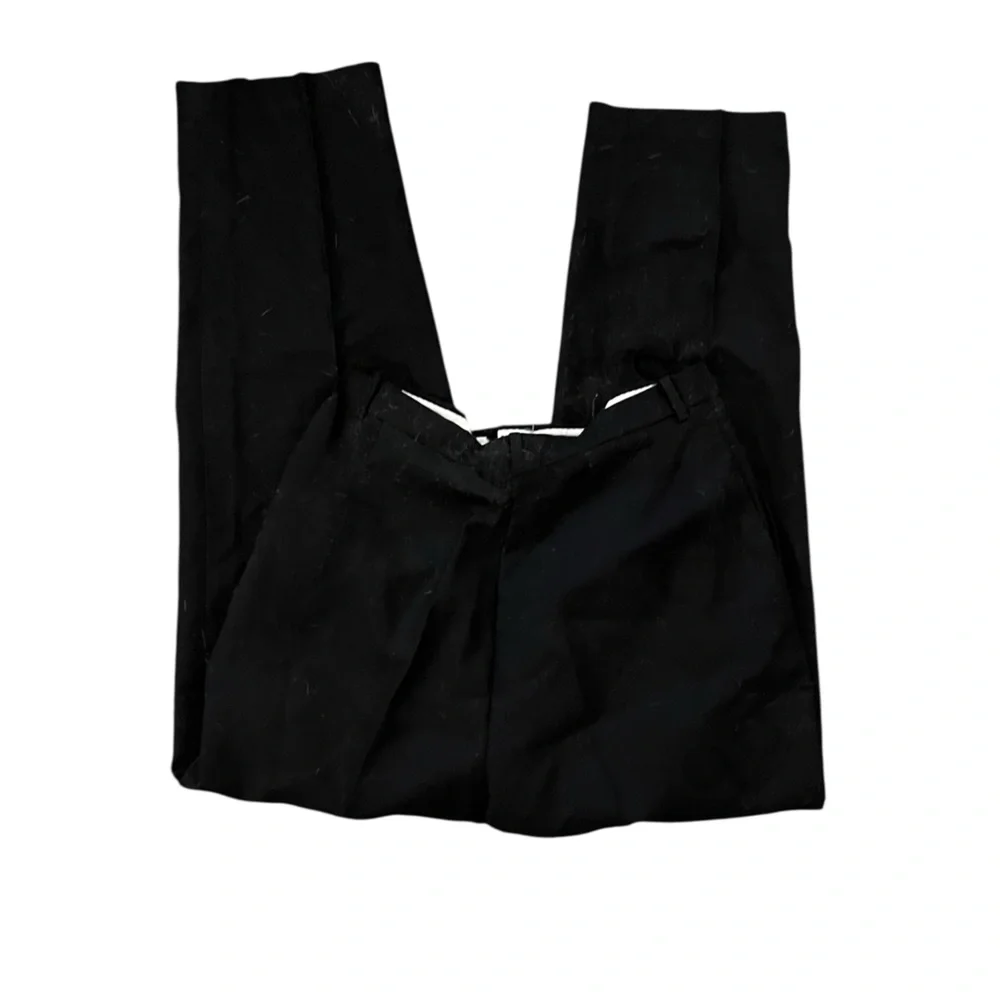 Vintage 80s Carriage Court Pleated Trousers Tapered High Rise Black 8