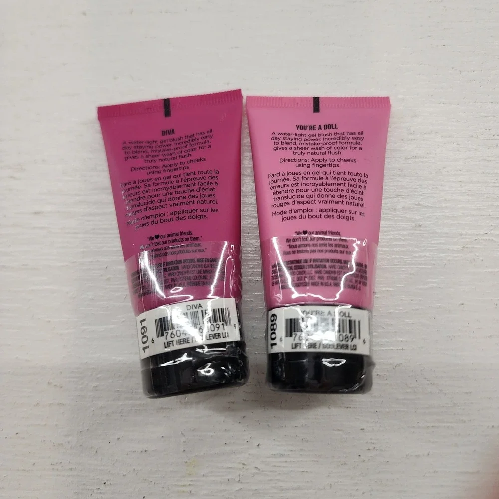 x2 Hard Candy Cheeky Tints‎ Sheer Blush Gels Diva & You're A Doll Pink 0.67oz