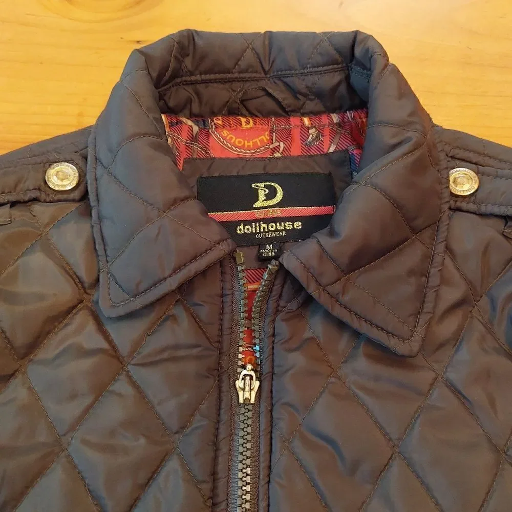 Dollhouse girls jacket size M dark green