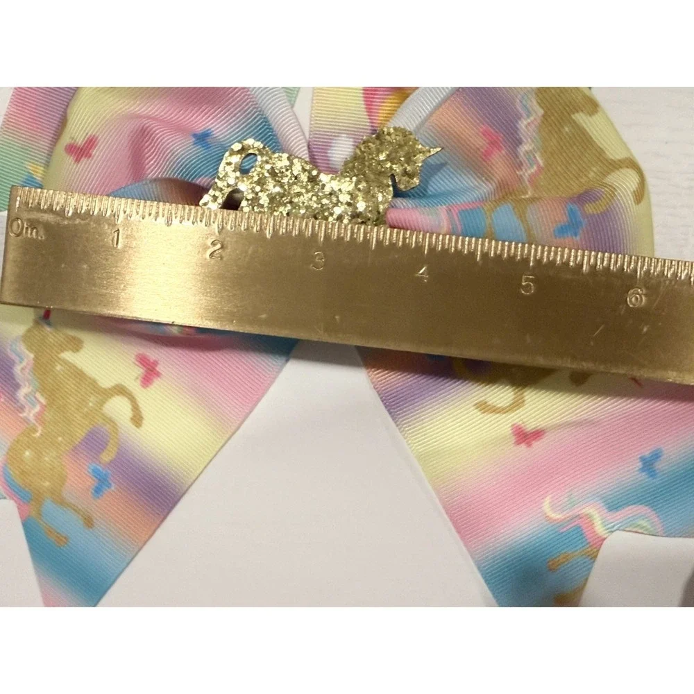KLASS Girls Hair Bows Lot Bundle Unicorn Heart Rainbow 6