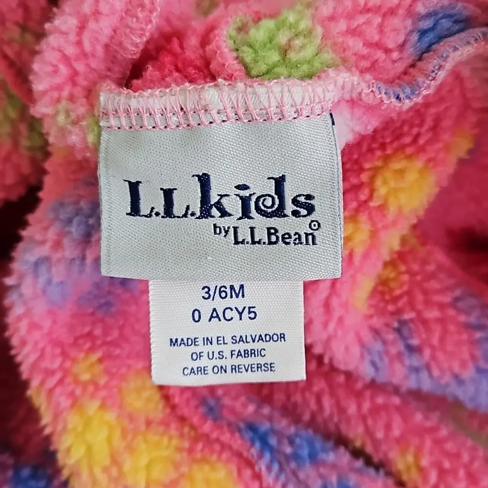 L.L. Bean Vintage L.L. Kids Pink Fleece Winter Baby Bunting |‎ Infant 3-6 Months