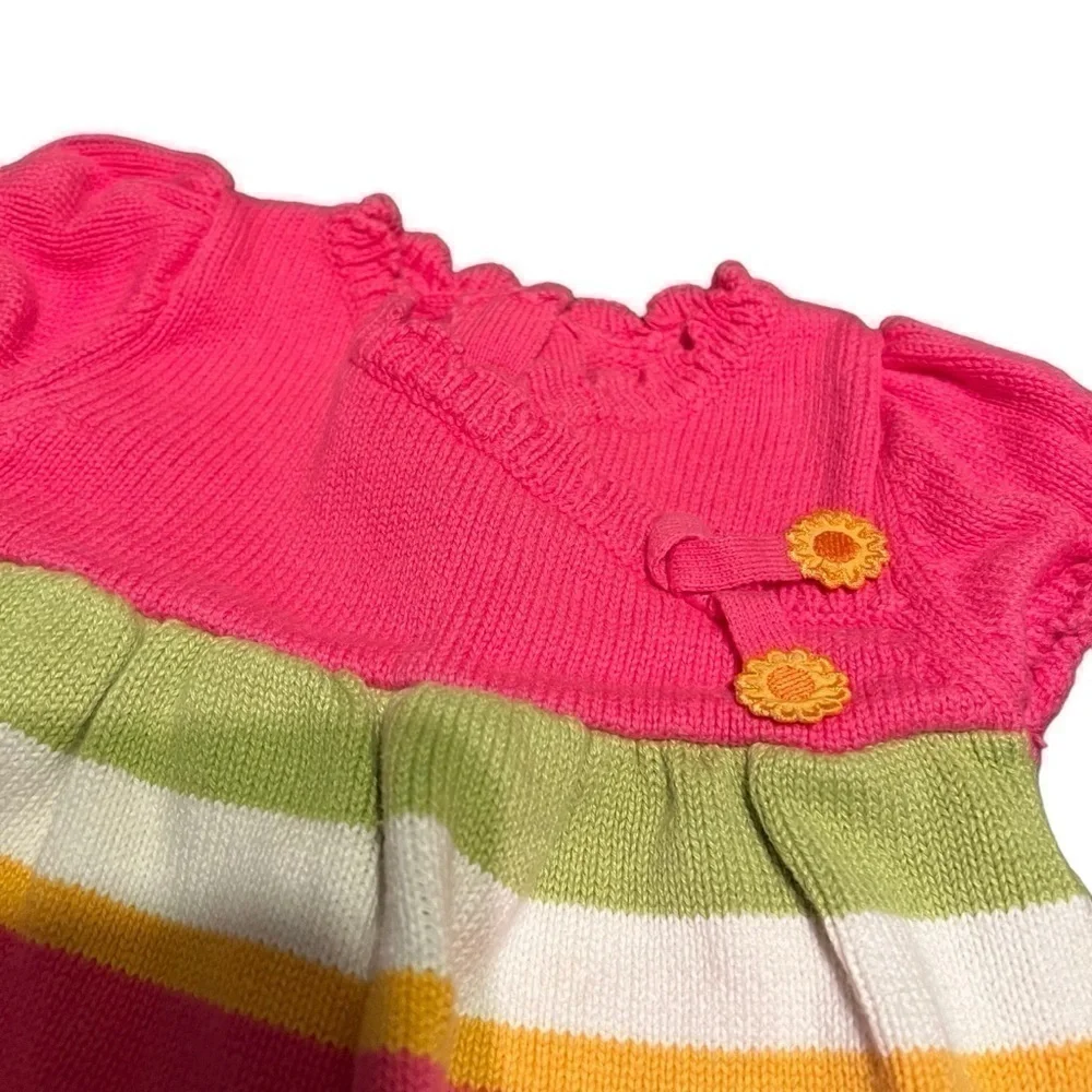 Gymboree multicolored striped knitted dress 6–12 months baby​