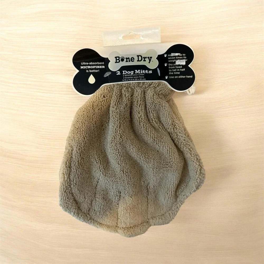 Dog drying mitts