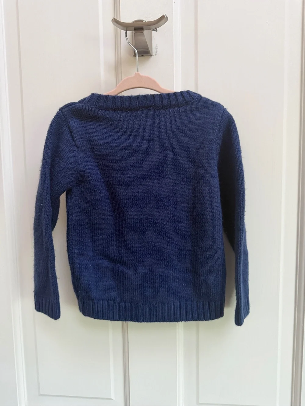 Carters 4T Girls Navy Blue Warm Sweater with Pink Heart