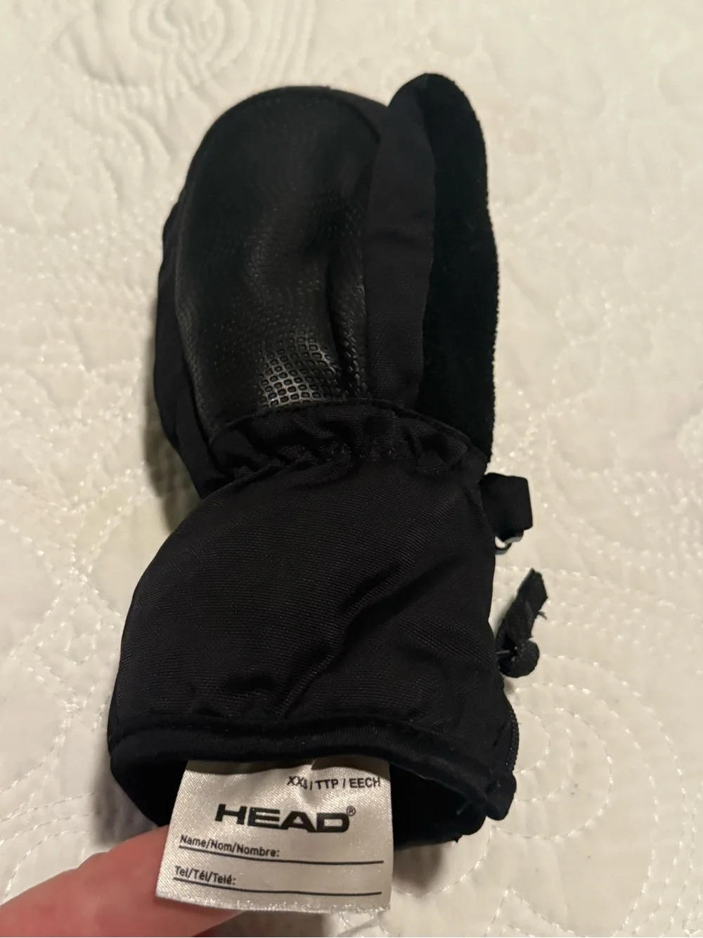 HEAD Kids Black Mittens with Blue & Yellow Accents