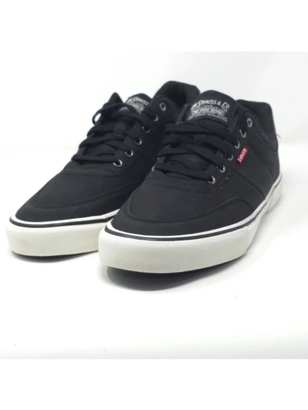Levi’s Drive Lo Black Synthetic Leather Lace-Up Sneakers Size 11M