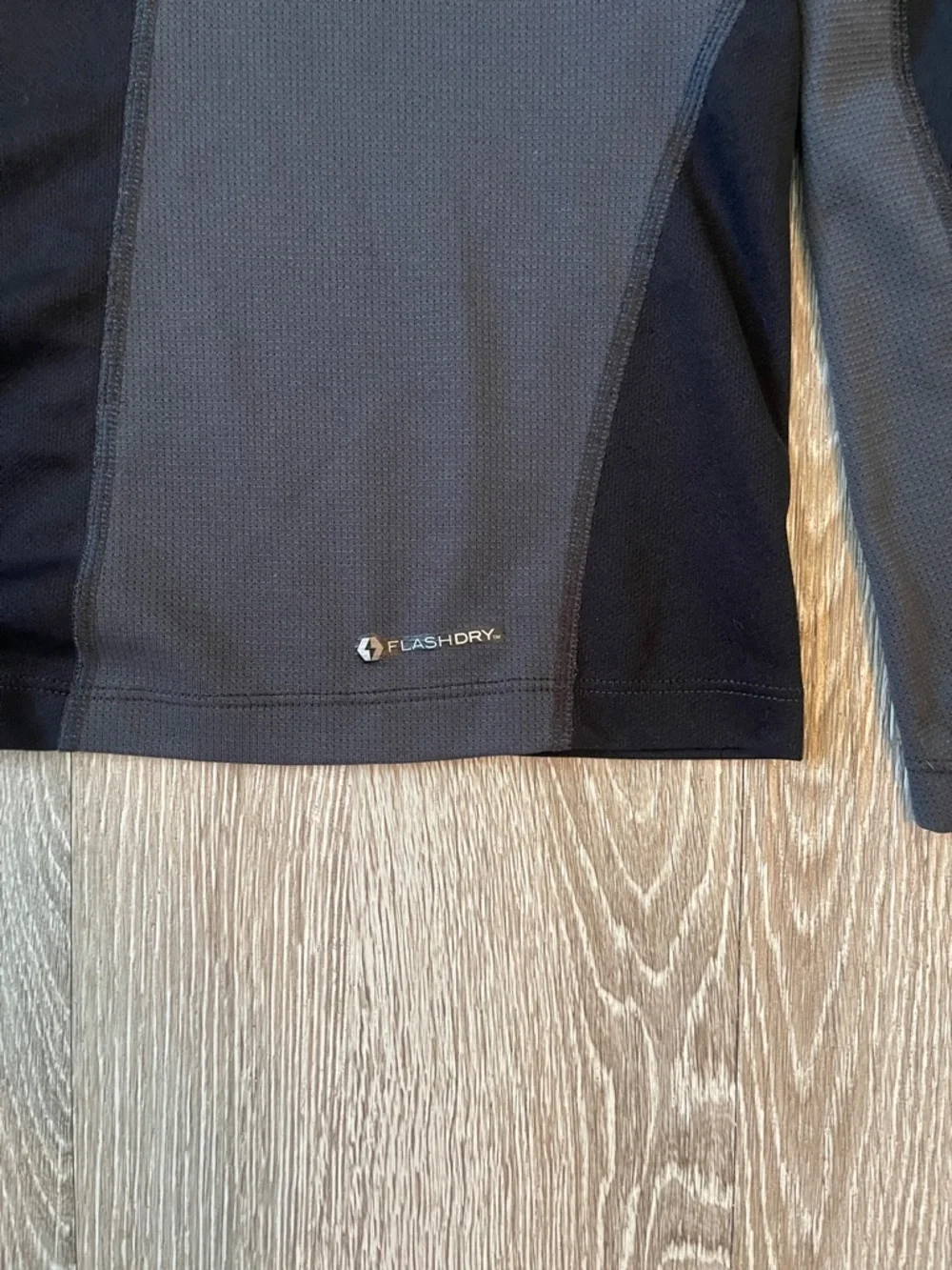 The North Face Black and Gray Long Sleeve Performance Shirt flashdry medium