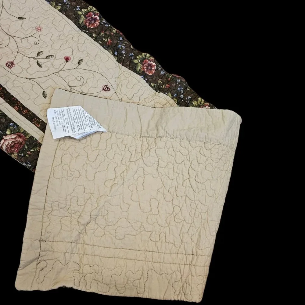 JcPenney Home Rachel Heirloom 3‎ Pc Window Treatment Set Panels 42 X 63 In Beige