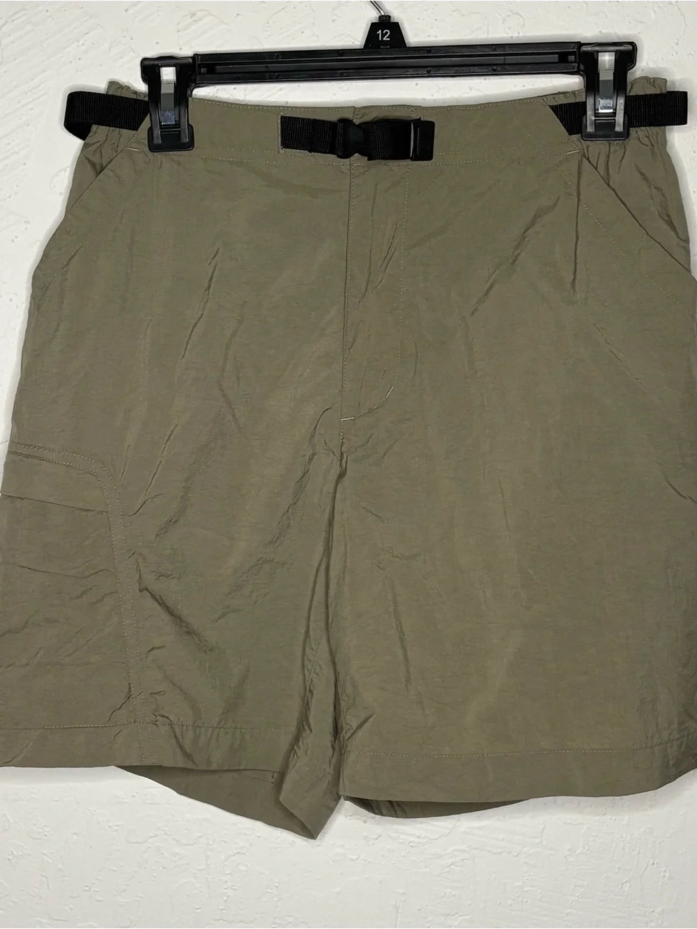 THREE REI Women S Shorts Nylon Belted Hiking Hike Swim Outdoors Green Gray UPF