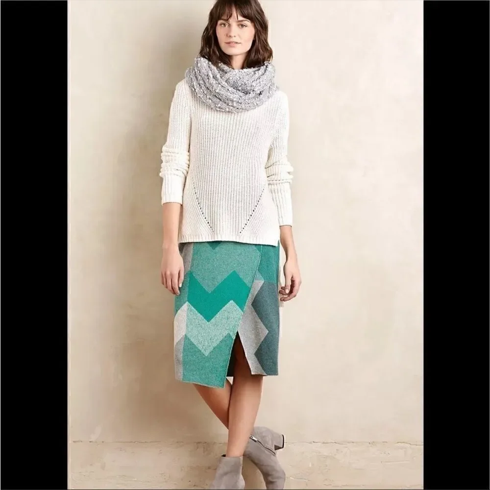 Moth chevron knit skirt
