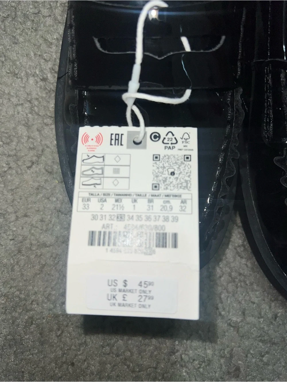 Zara shiny black