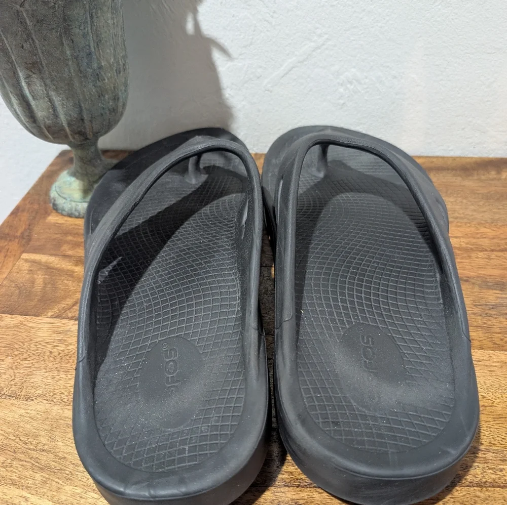 OOFOS Sport Recovery Sandals Flip Flops Comfort Cushy Blk Mens‎ Size 16