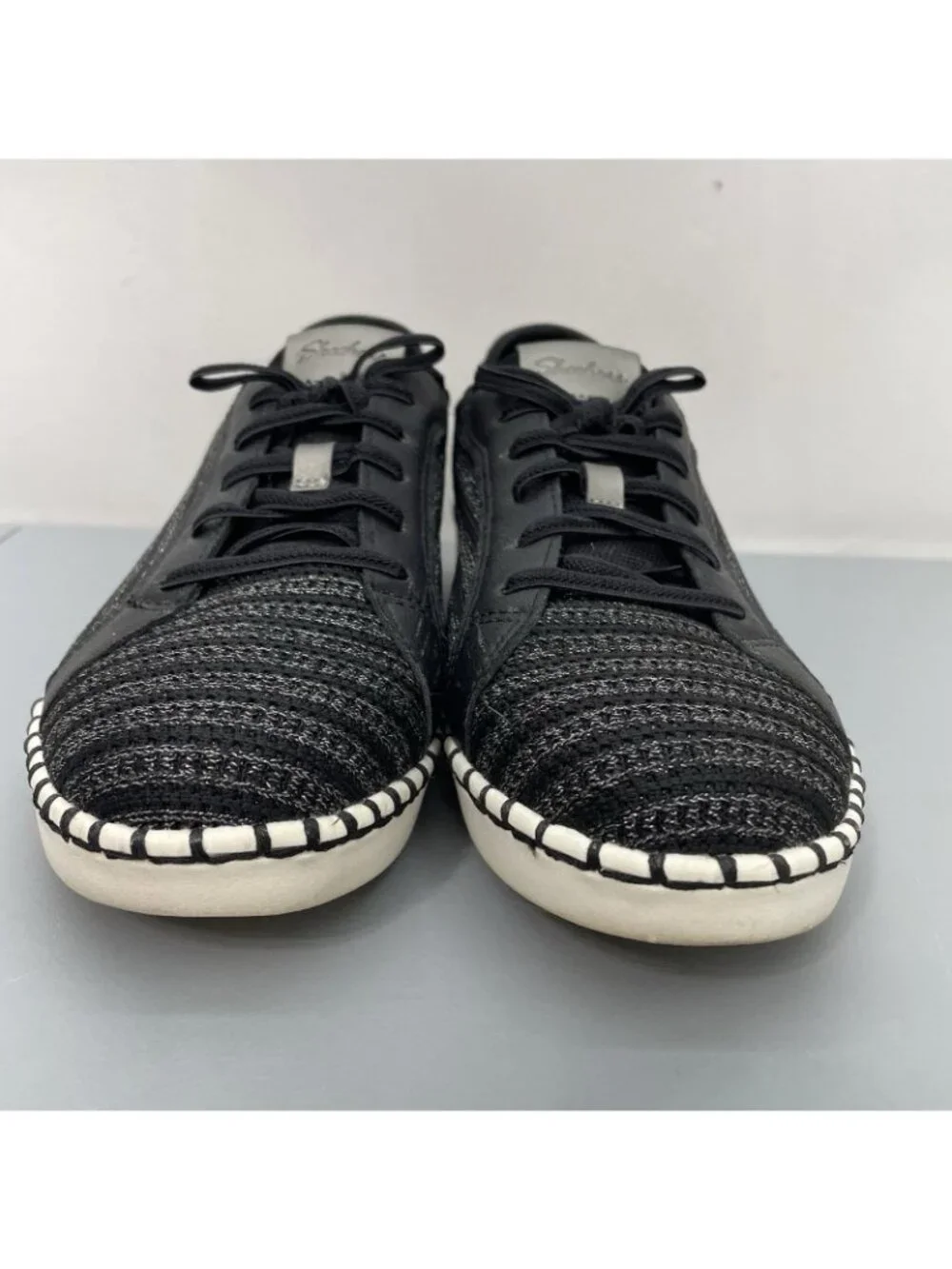 Skechers Sepulveda 2.0 Radiant Walk Sneakers Shoes Slip On Silver Black Women 10