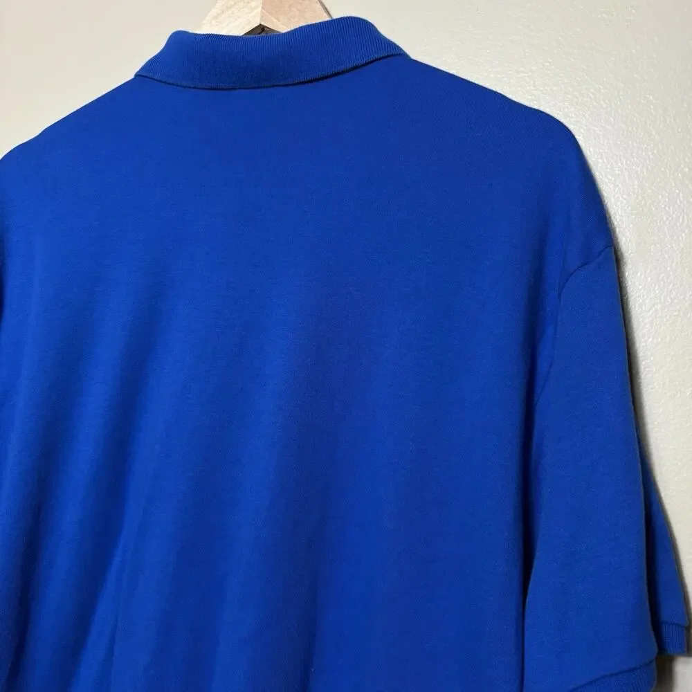 Polo Ralph Lauren Mens Shirt Short Sleeve Polo Blue Preppy Custom Fit XL